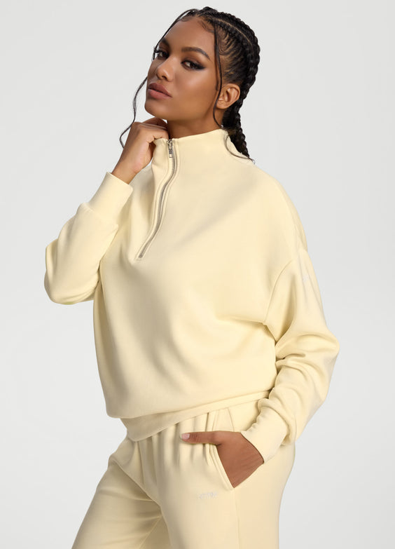 Langarm-Sweatshirt mit Half-Zip