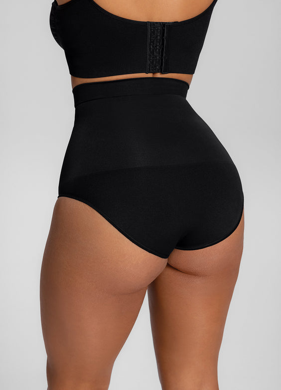 Seamless High-Waisted Tummy-Control Butt-Lifting Sculpting Briefs