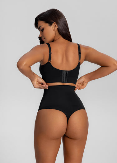 Seamless High-Waisted Tummy-Control Shaping Thong