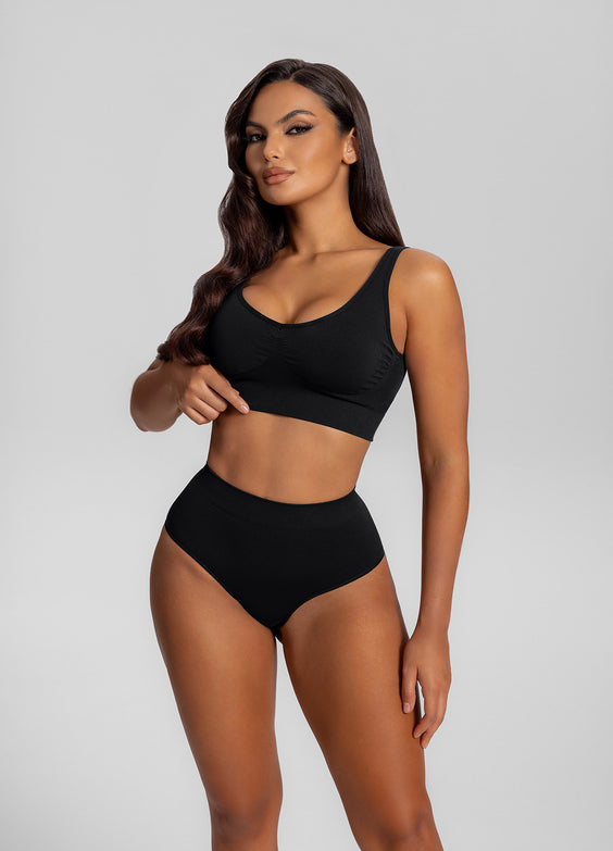 Seamless Mid-Rise Tummy-Control Butt-Lifting Sculpting Briefs