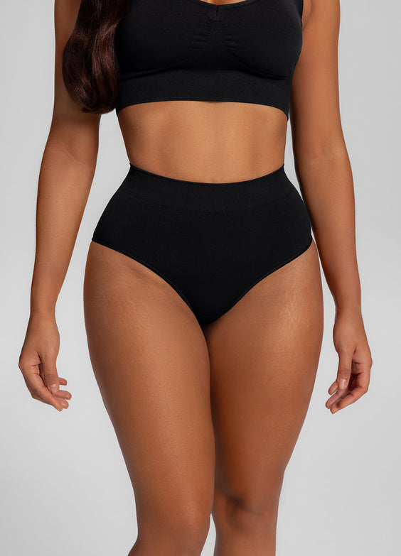 Seamless Mid-Rise Tummy-Control Butt-Lifting Sculpting Briefs