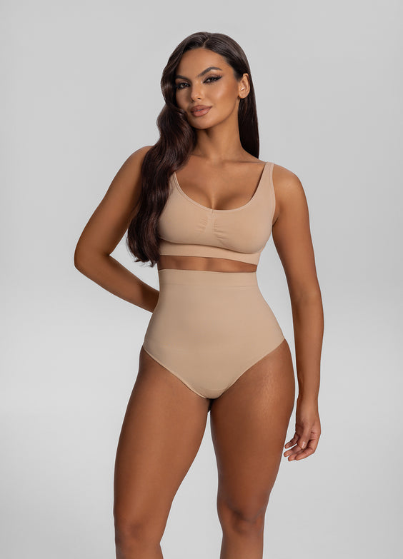 Seamless High-Waisted Tummy-Control Butt-Lifting Sculpting Briefs