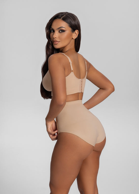 Seamless High-Waisted Tummy-Control Butt-Lifting Sculpting Briefs