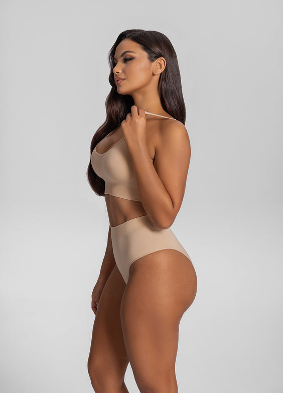Seamless Mid-Rise Tummy-Control Butt-Lifting Sculpting Briefs