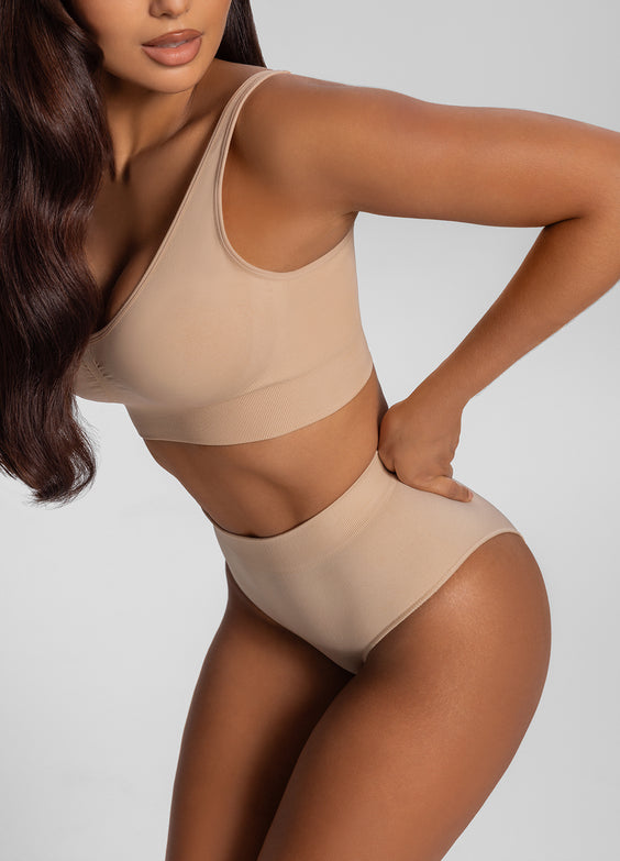 Seamless Mid-Rise Tummy-Control Butt-Lifting Sculpting Briefs