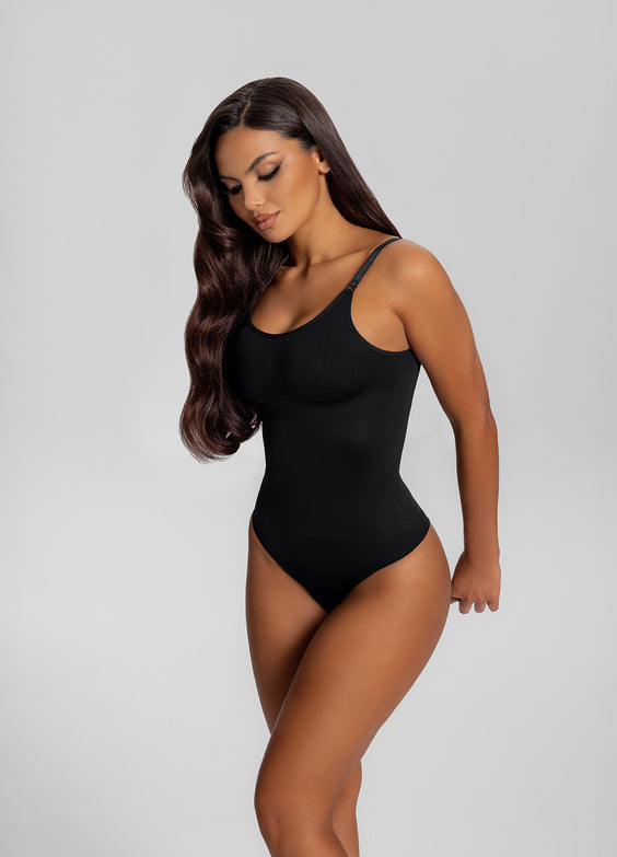 Seamless Strap Tummy-Control Full Body Shaper Bodysuit