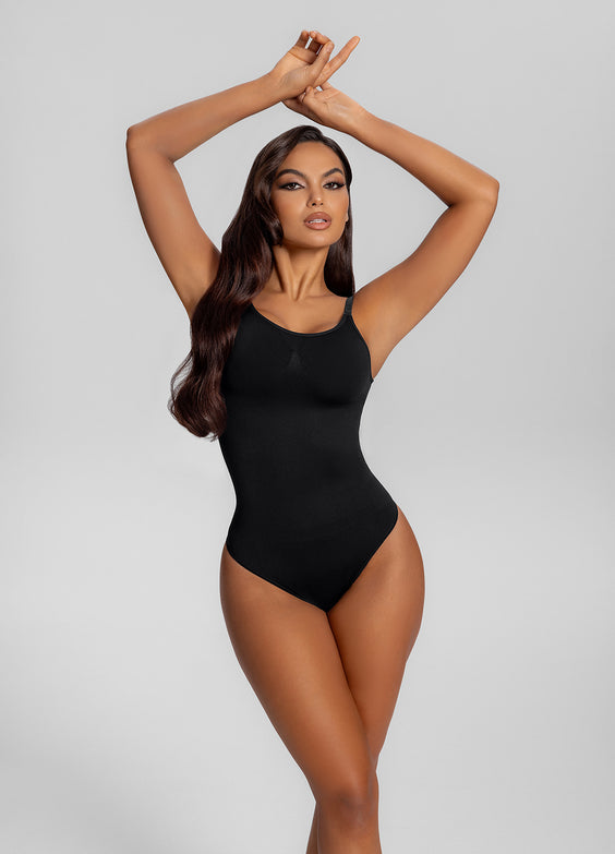Seamless Strap Tummy-Control Full Body Shaper Bodysuit
