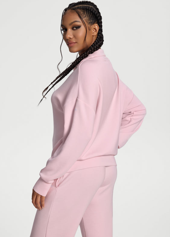 Langarm-Sweatshirt mit Half-Zip