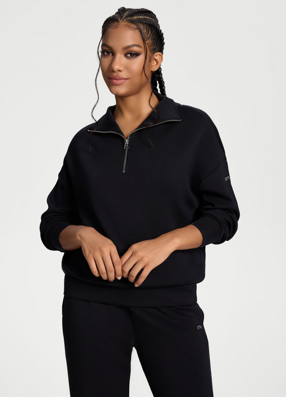 Sweat demi-zip à manches longues