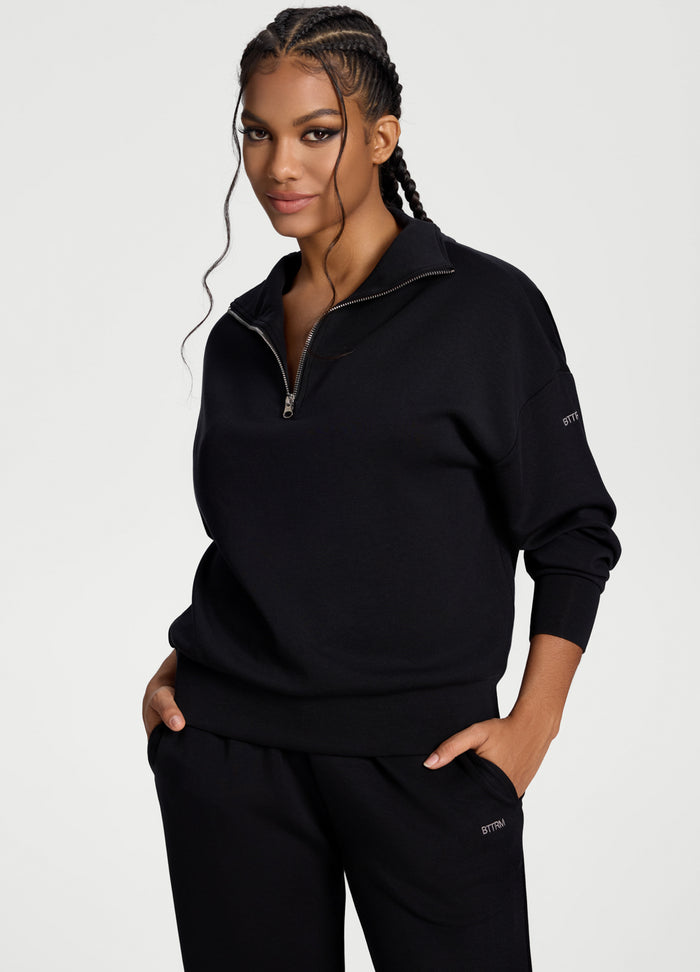 Sudadera de mangas largas con media cremallera