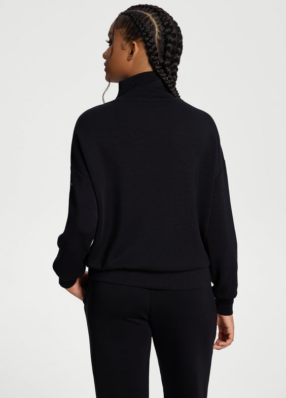 Sweat demi-zip à manches longues
