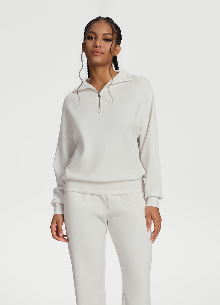 Langarm-Sweatshirt mit Half-Zip