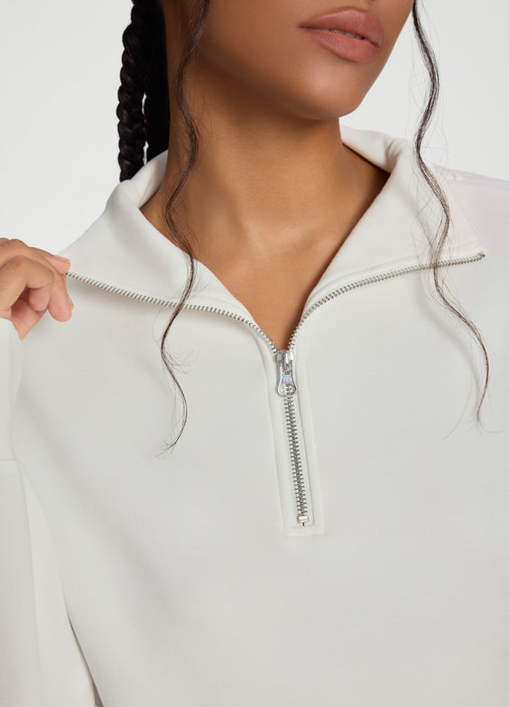 Sweat demi-zip à manches longues