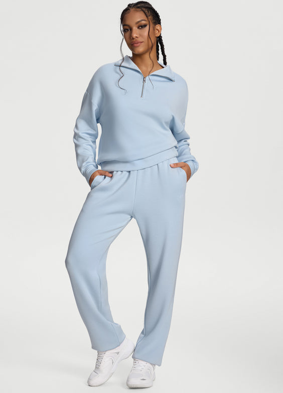 Langarm-Sweatshirt mit Half-Zip
