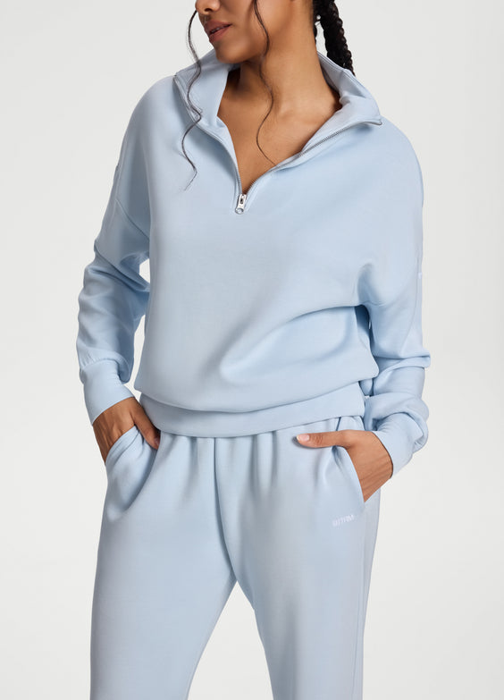 Langarm-Sweatshirt mit Half-Zip