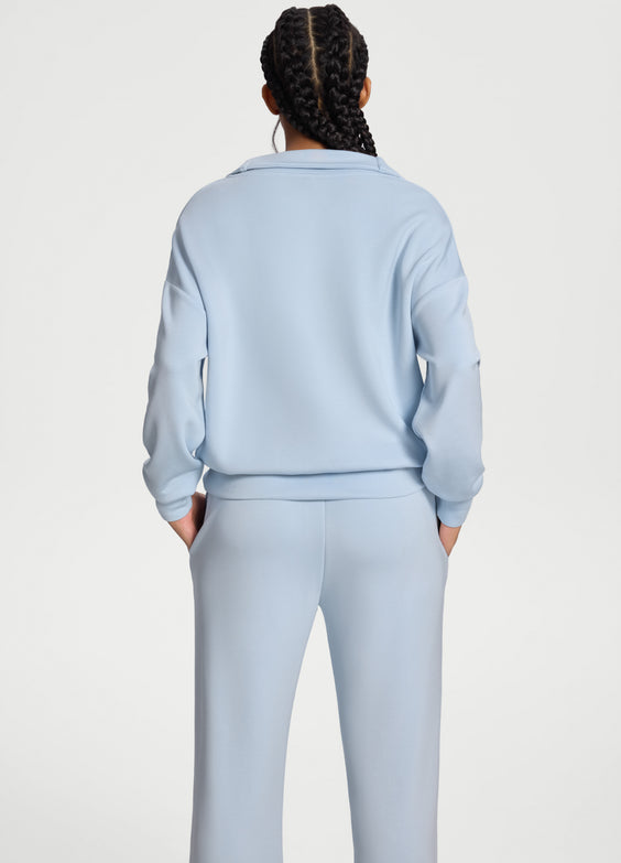 Langarm-Sweatshirt mit Half-Zip
