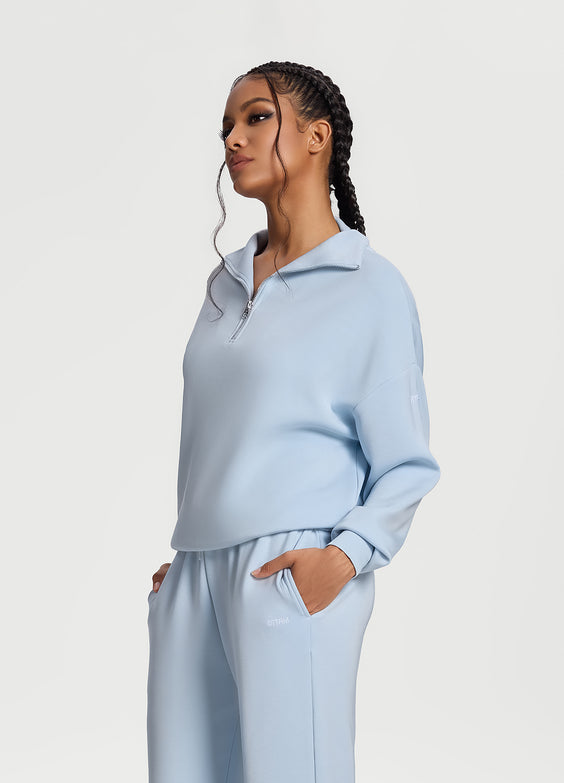 Langarm-Sweatshirt mit Half-Zip