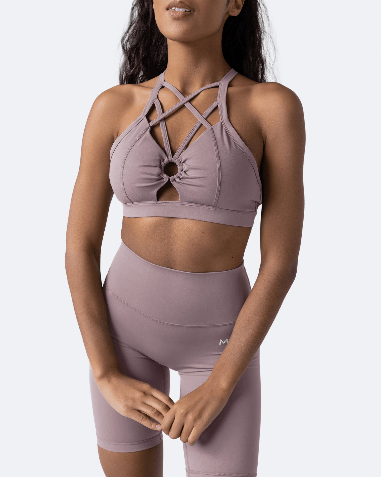 Dusty Pink Criss Cross Front Top