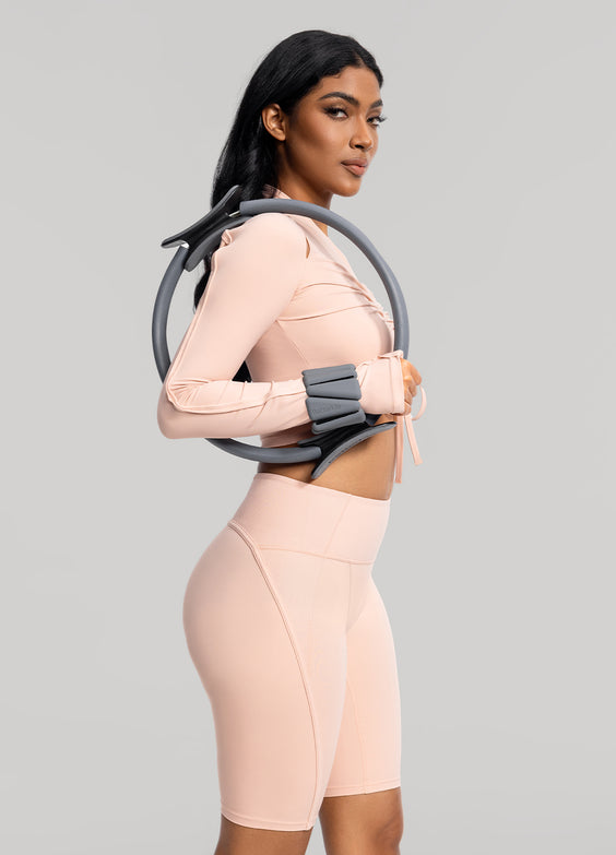 High-Waisted Performance Biker Shorts