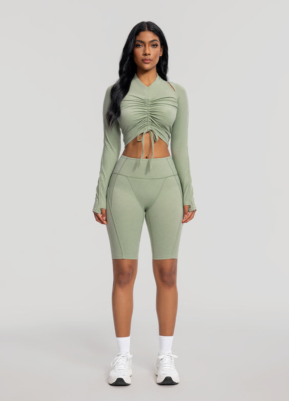 Performance-Biker-Shorts mit hohem Bund