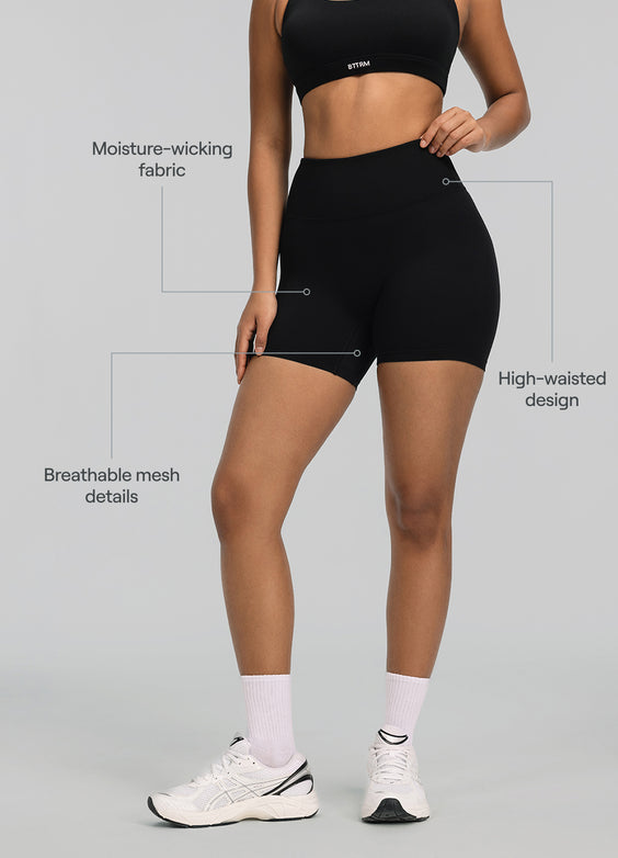 High-Waisted Impact Mesh Shorts