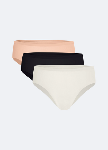 Set da 3 Slip Senza Cuciture a Vita Media