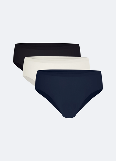 Set da 3 Slip Senza Cuciture a Vita Media