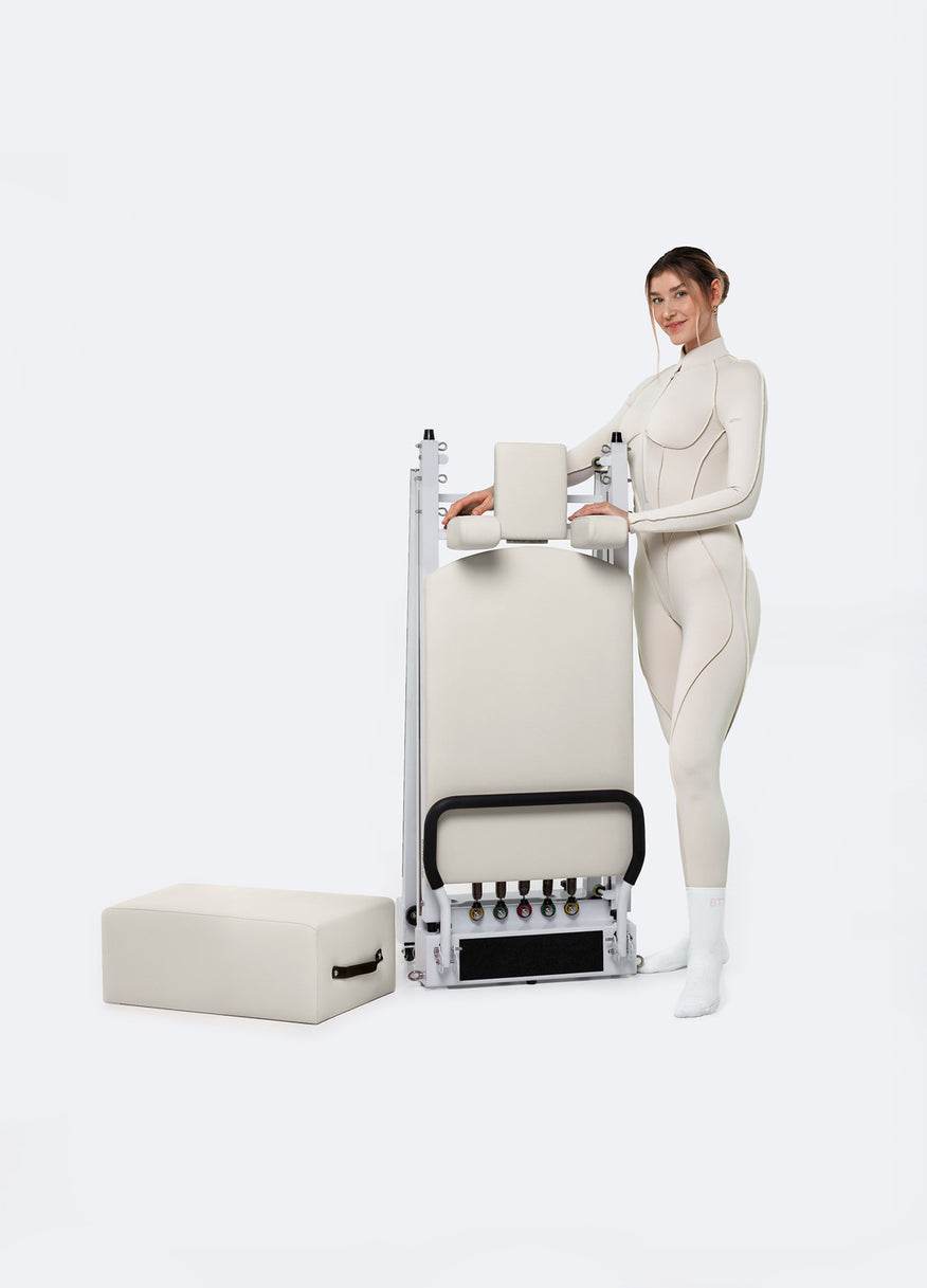 MERACH Mini Pilates Reformer Pieghevole – 5 In 1 Per Casa, Capacità 120kg, Per Addominali, Braccia E Gambe – Attrezzo Multifunzione