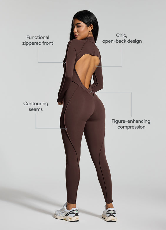Catsuit de manga larga