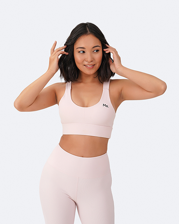 BetterMe Push-Up Bra with Sexy Crossover at the Back in Pink | Soft and  Stylish Women’s Sports Bra with Premium Support