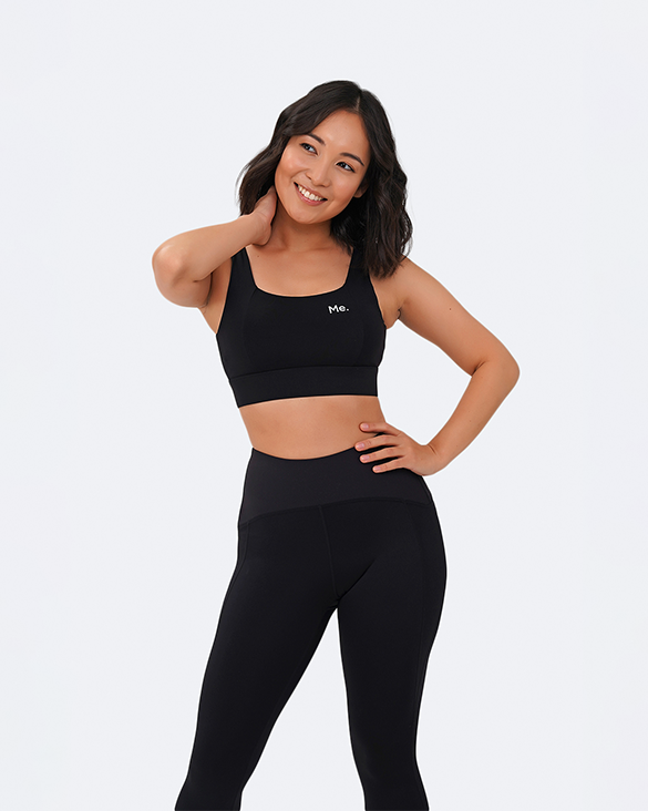 BetterMe Push-Up Bra with Wide Cutout at the Back in Black  Chafe-Free and  Breathable Women's Sports Bra – BetterMe Store