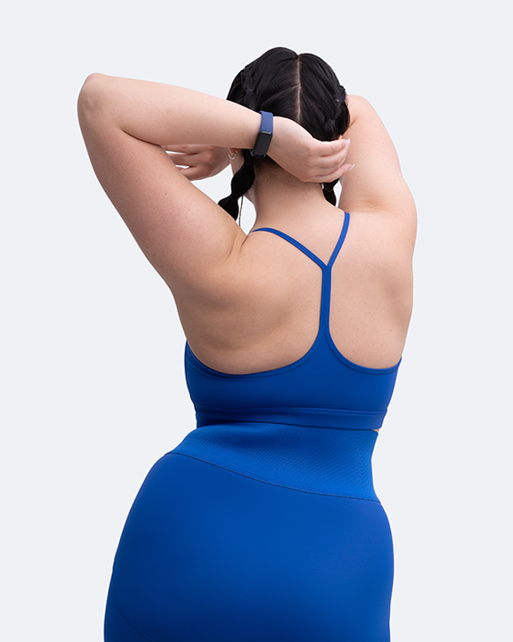Women's Thin Straps Seamless Sports Bra Blue L