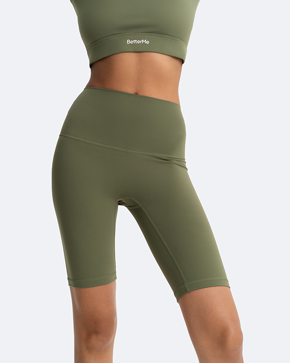 Cropped Long Sleeve Top + Bike Shorts Set | Creating Power Within