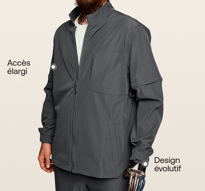 Des vêtements adaptatifs, confortables et faciles à enfiler pour bouger en toute liberté.