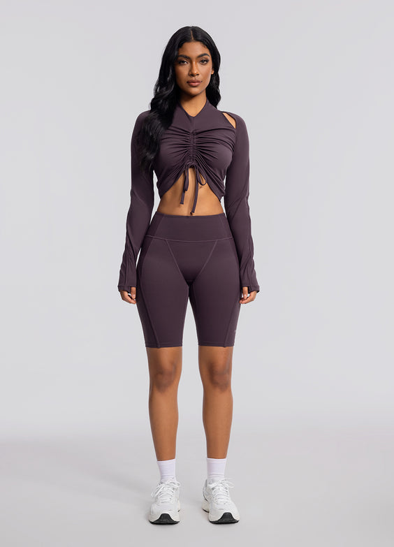 High-Waisted Performance Biker Shorts