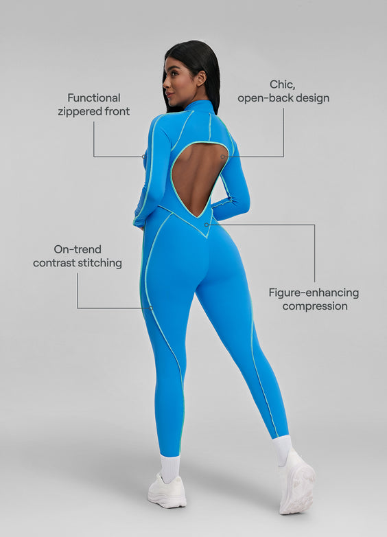 Catsuit mit Konturnähten