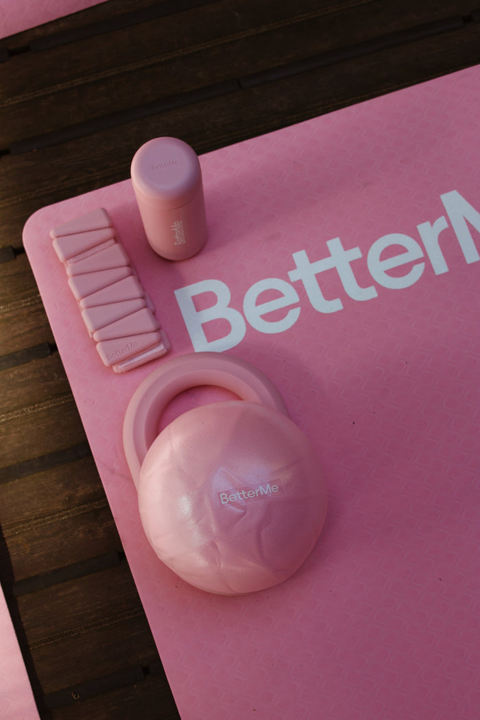 Pink Yoga Mat with Big Logo