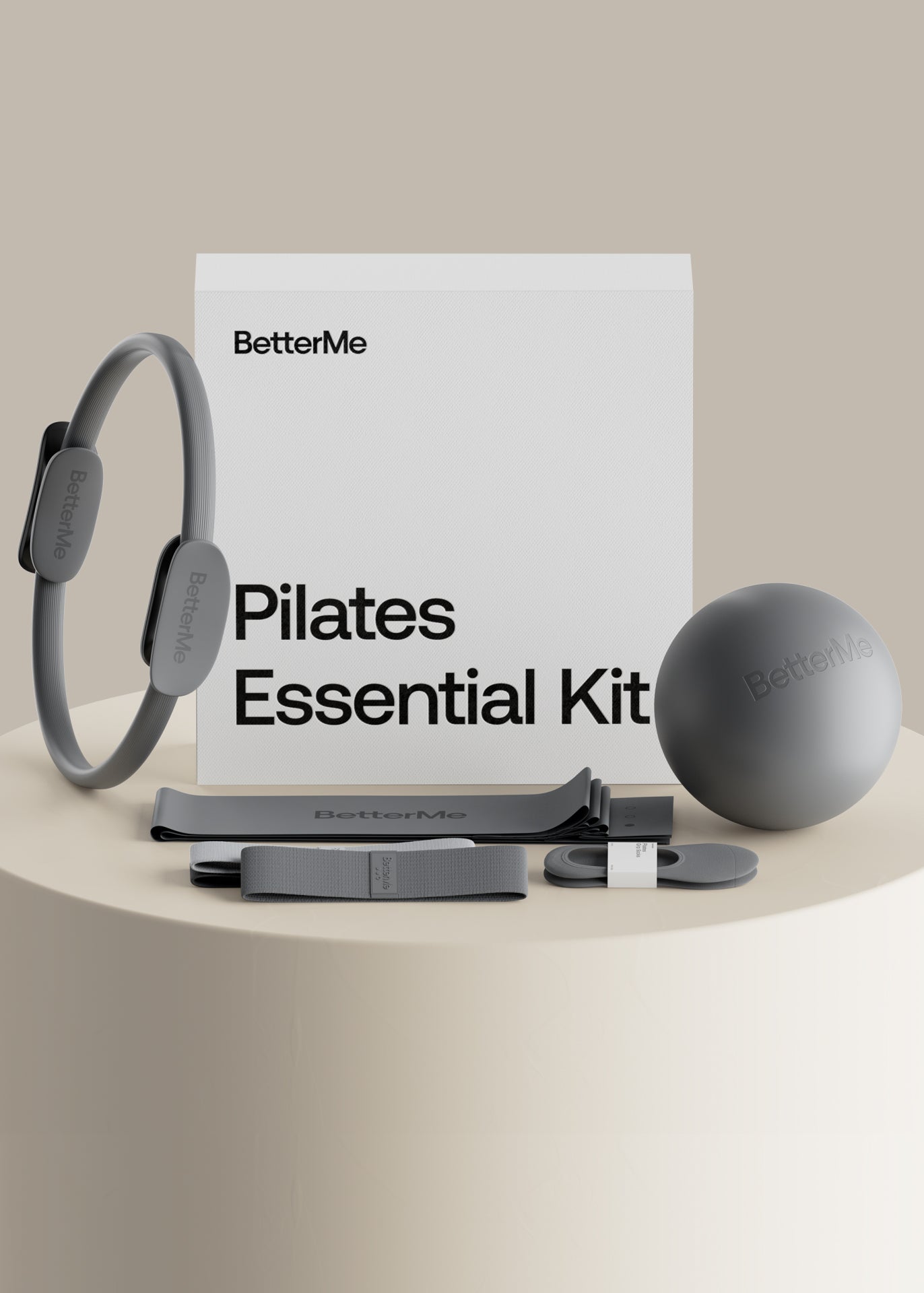 Pilates Essential Kit (Color: Stone Gray) | BetterMe Store