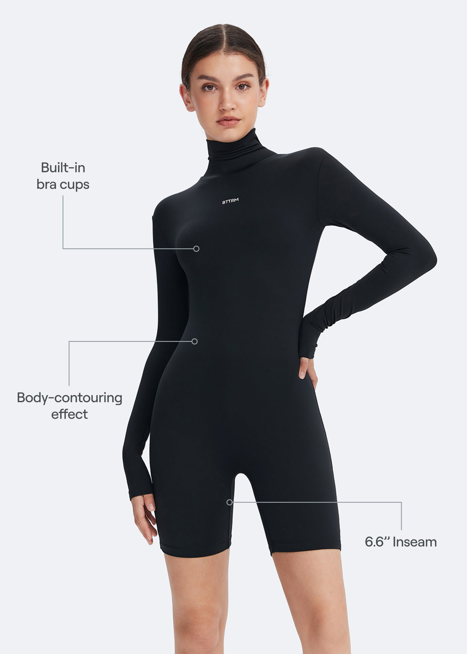 Classic Long Sleeve Romper (Color: Slate Gray) | BetterMe Store