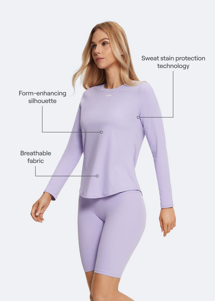 Langarmshirt, Lavendel