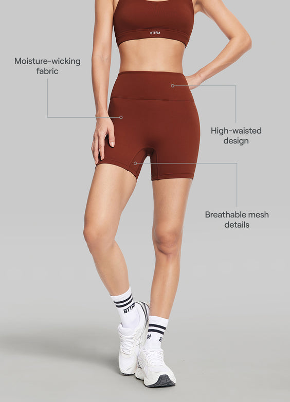 High-Waisted Impact Mesh Shorts