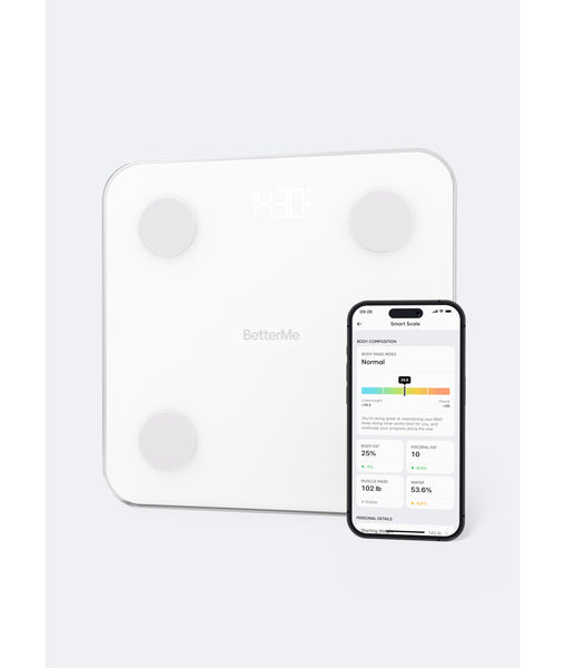 ◉Dc右1014 未使用保管品 BetterMe スマート体重計 ホワイト Scale Up Your Wellness | BetterMe Store
