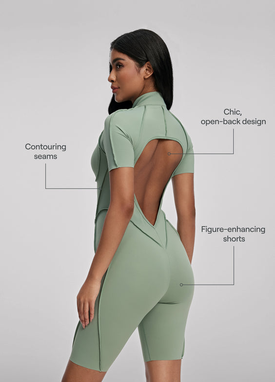 Catsuit com Shorts Slim