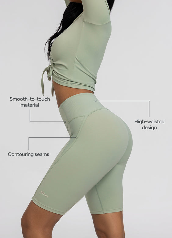 Performance-Biker-Shorts mit hohem Bund