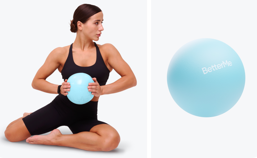 Soft Silicon Dumbbells + Soft Pilates Ball