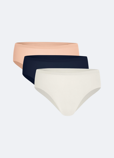 Set da 3 Slip Senza Cuciture a Vita Media