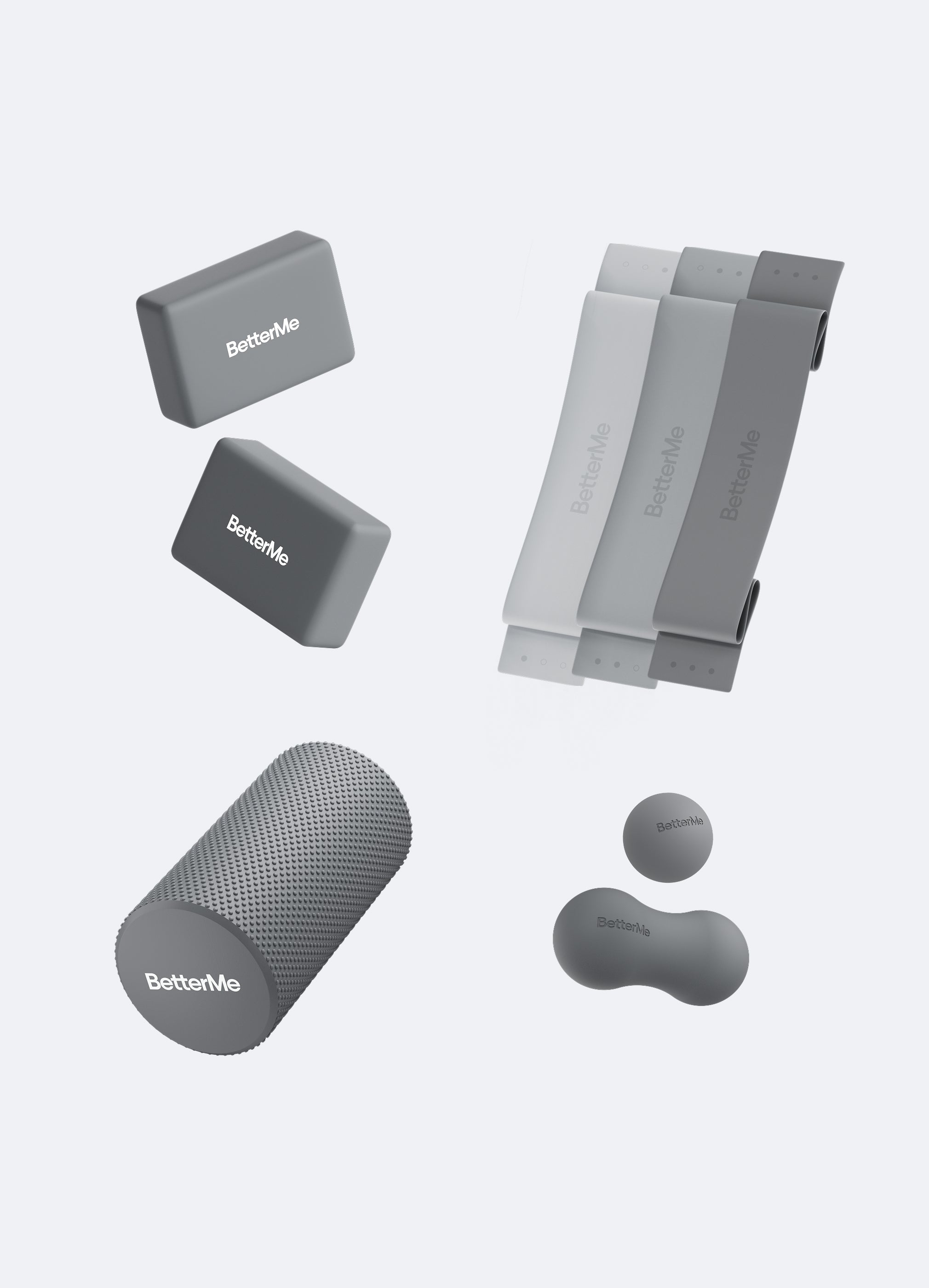 Stretching Kit (Color: Stone Gray) | BetterMe Store