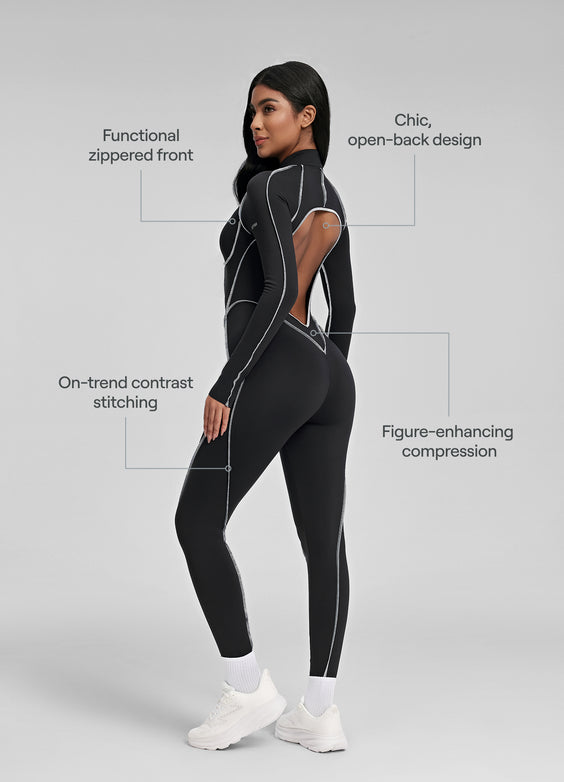بدلة Catsuit محددة الخياطة