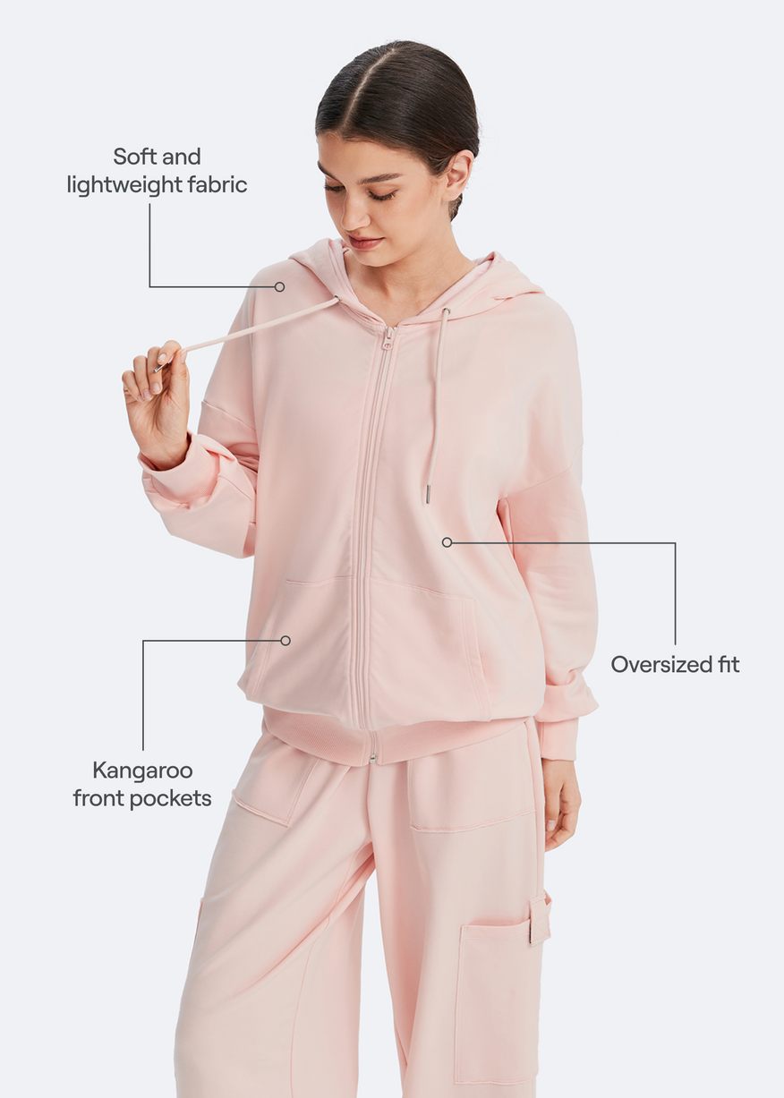 Berry Picking Pink Men's Zipper Hoodie