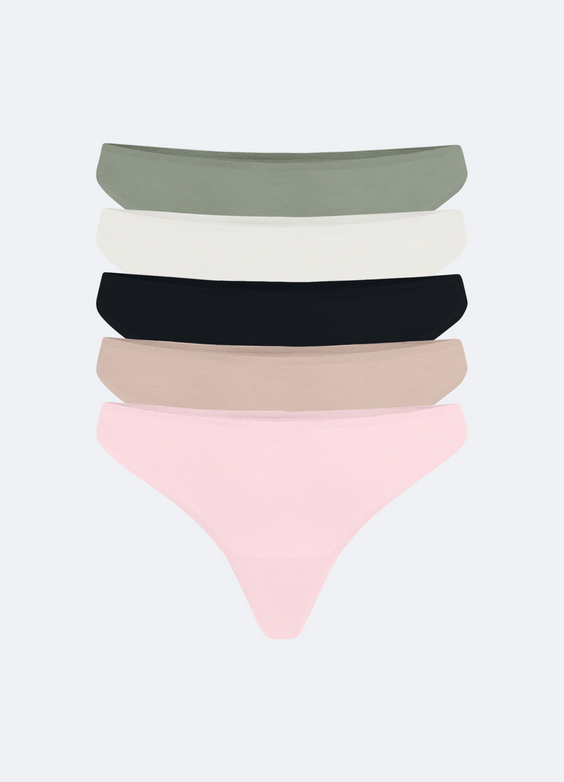 Seamless Thong Panty 5-Pack